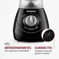 Liquidificador Mondial Easy Power L-550-B 550W 2 Velocidades Preto 220V - 6