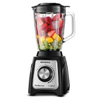Liquidificador Mondial Turbo Glass L-1400-gi Jarra De Vidro 1400W 12 Velocidades Preto-inox Preto 110V - 1
