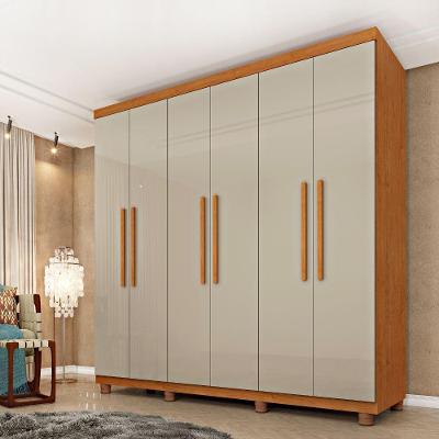 Guarda-roupa Casal 6 Portas 4 Gavetas Cinamomo-off White Lagos Tcil Off White