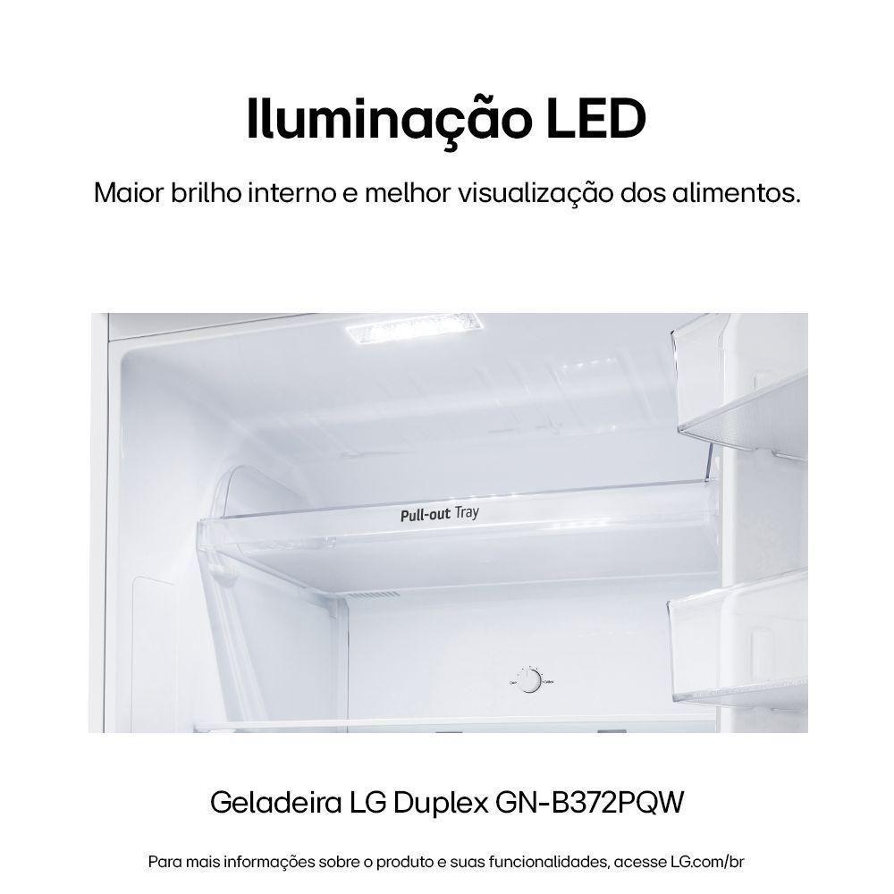 Geladeira LG Frost Free Duplex Inverter 375L Branca 110V GN-B372PQW - 6