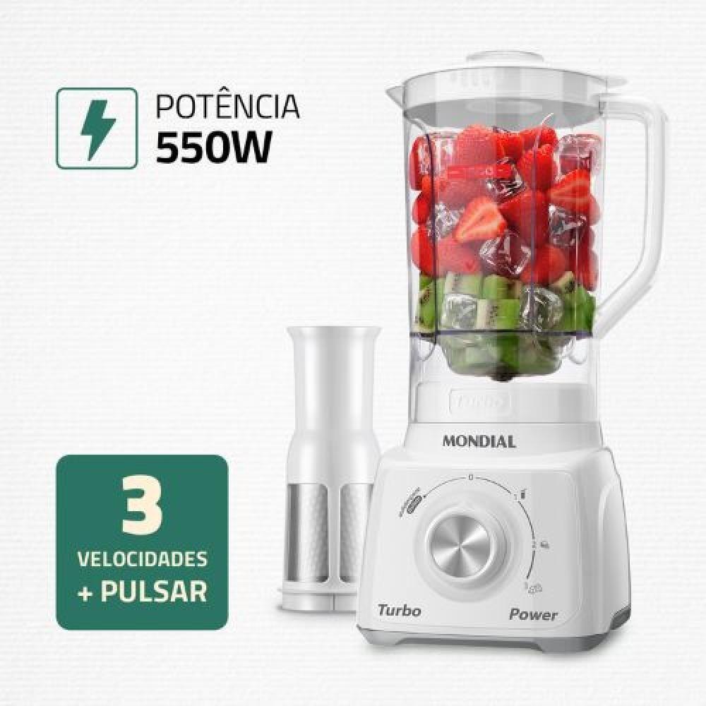Liquidificador Mondial L-99 Wg 550W 3 Velocidades Branco 220V - 4