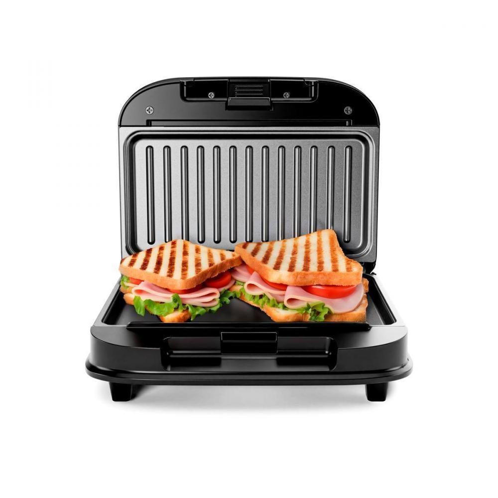 Sanduicheira E Grill Britânia 750W Antiaderente Bgr25a Preta-inox Preto - Inox 110V - 3
