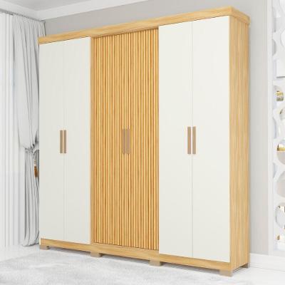 Guarda-roupa Casal 6 Portas 3 Gavetas Freijo-off White Argos Avelan Móveis Branco