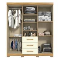 Guarda-roupa Casal 7 Portas 3 Gavetas Com Espelho Freij?-off White Catania Avelan M?veis - 3