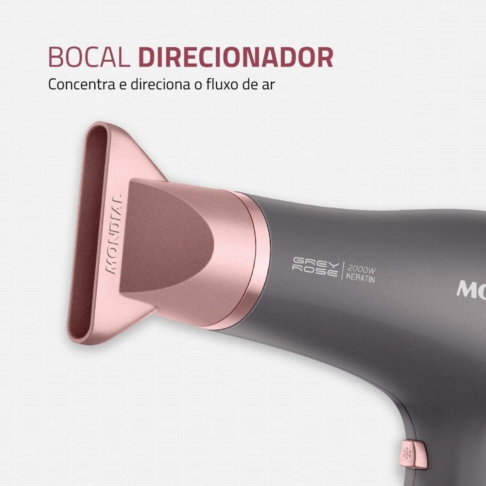 Secador De Cabelos Mondial Scn-11 2000W Grafite-rose Grafite 220V - 3