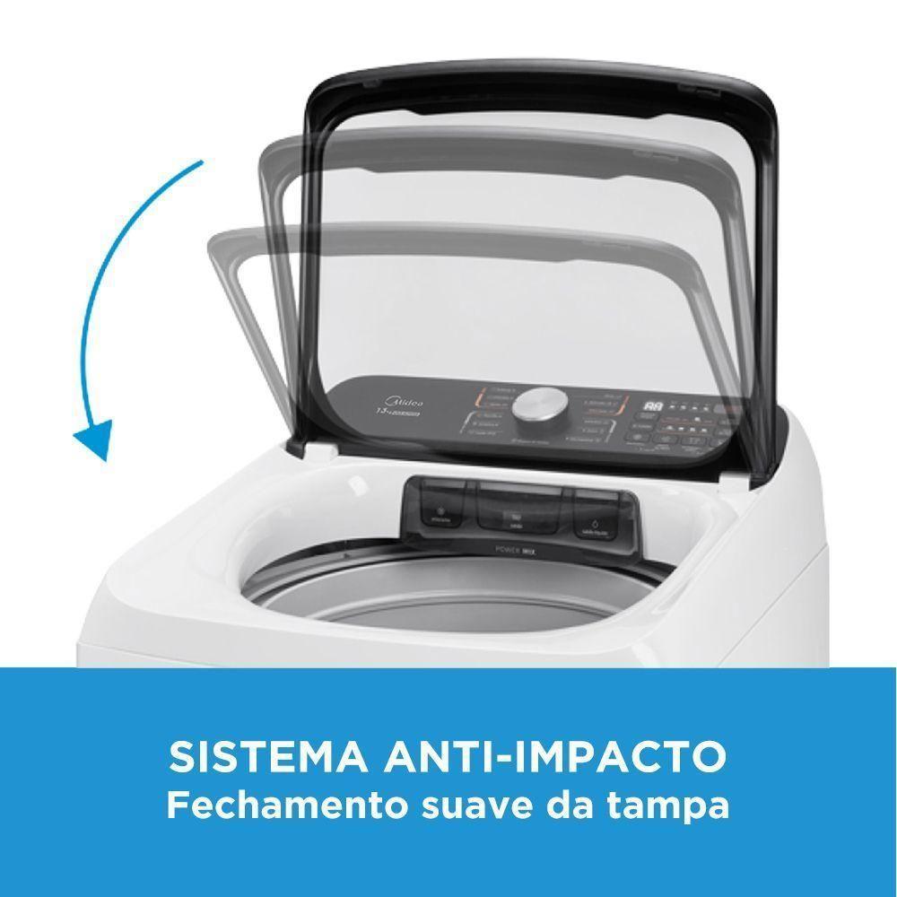 Lavadora De Roupas Automática Midea 13kg MA512W130A-WKBR Reuso De Água Branco 220V - 4