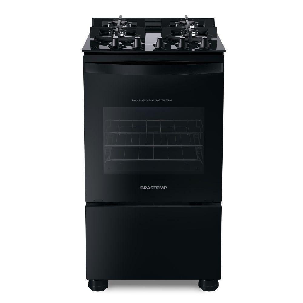 Fogão 4 Bocas Brastemp Automático Mesa De Vidro BFO4VAE Preto Bivolt - 2