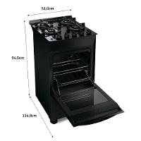 Fogão 4 Bocas Brastemp Automático Mesa De Vidro BFO4VAE Preto Bivolt - 5