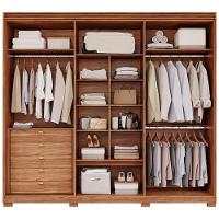 Guarda-roupa Casal 6 Portas 5 Gavetas Cinamomo-grafiato Aurora Panan Móveis