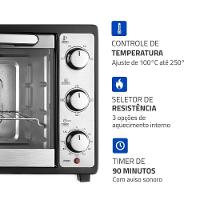 Forno Elétrico Mondial FRN-52-B Grand Family Ii 52L Preto-inox 110V - 5