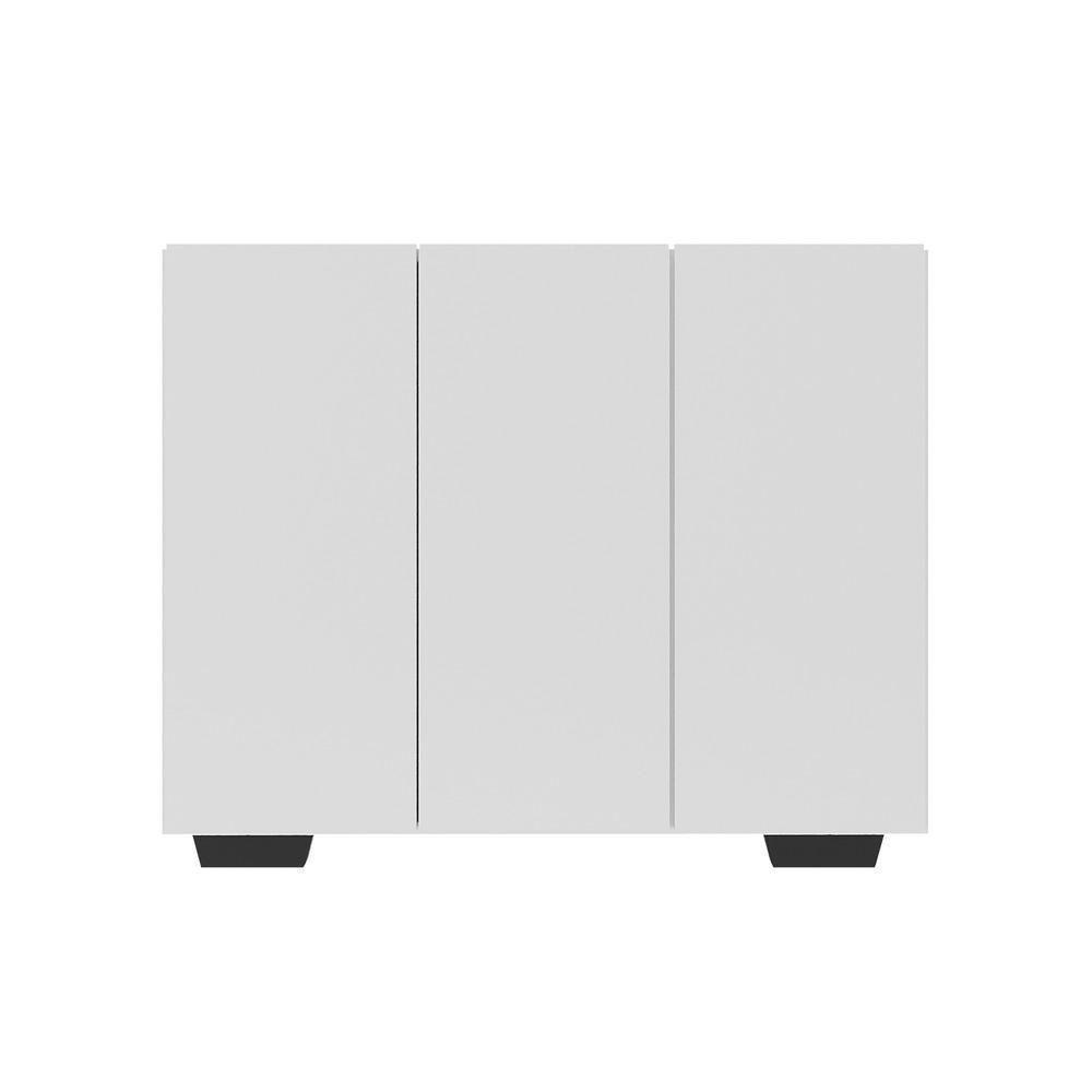 Armário Lavanderia Com 3 Portas 90 Cm Mp5034 Branco/Preto - 9