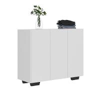 Armário Lavanderia Com 3 Portas 90 Cm Mp5034 Branco/Preto - 3