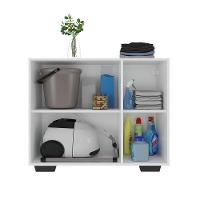 Armário Lavanderia Com 3 Portas 90 Cm Mp5034 Branco/Preto - 8