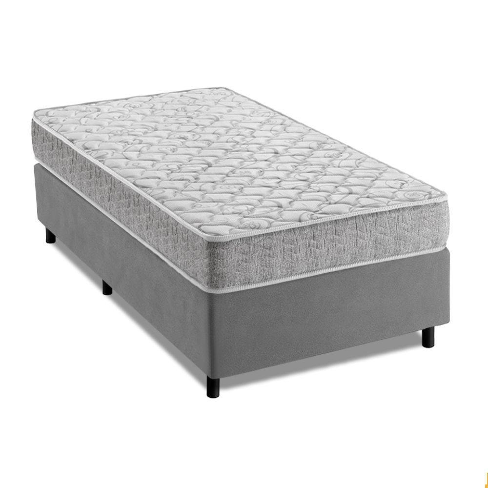 Cama Box Solteiro Espuma D33 Inducol Soft 88x188x55cm Cbp Cinza - 1