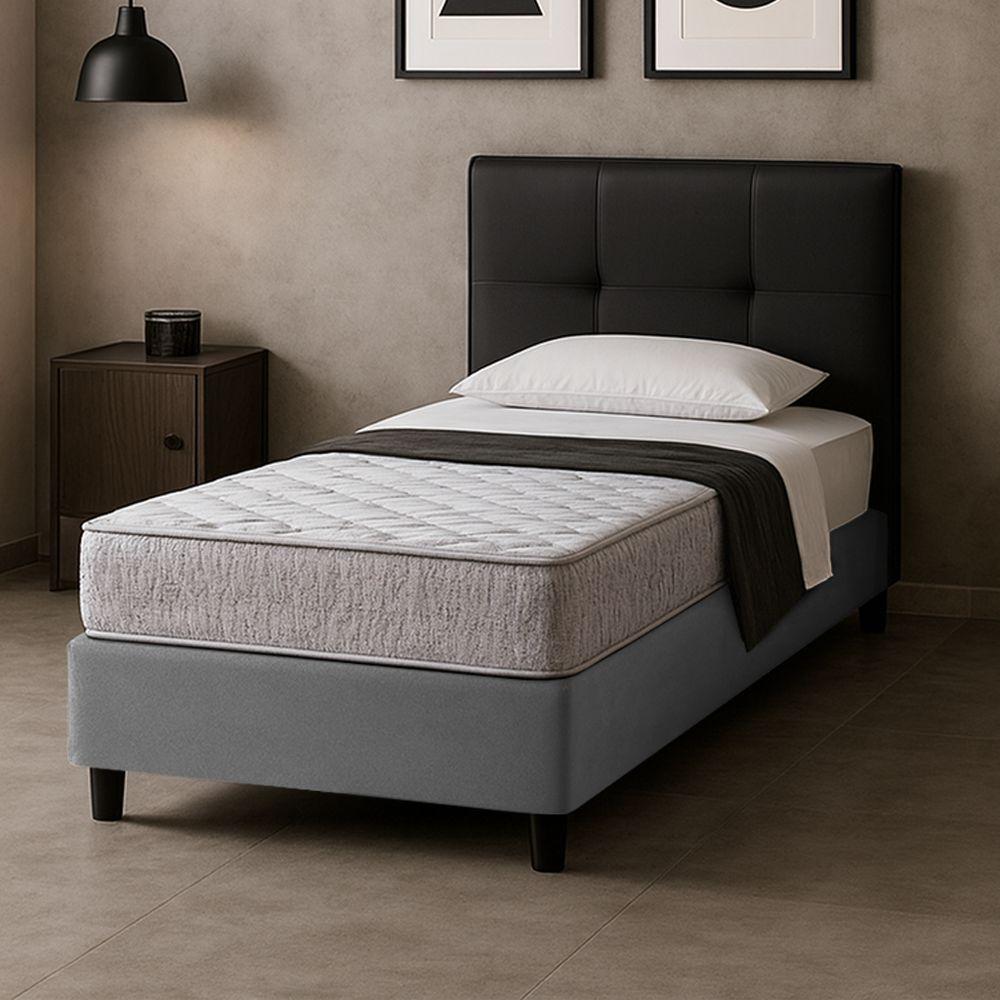 Cama Box Solteiro Espuma D33 Inducol Soft 88x188x55cm Cbp Cinza - 2