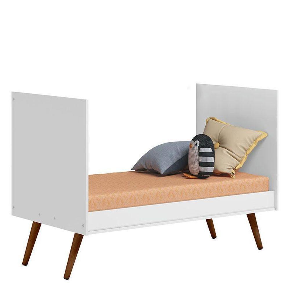 Berço Americano Q Encanto 3820 Retrô Branco Acetinado Com Colchão Tend Tudo – Qmovi - 4