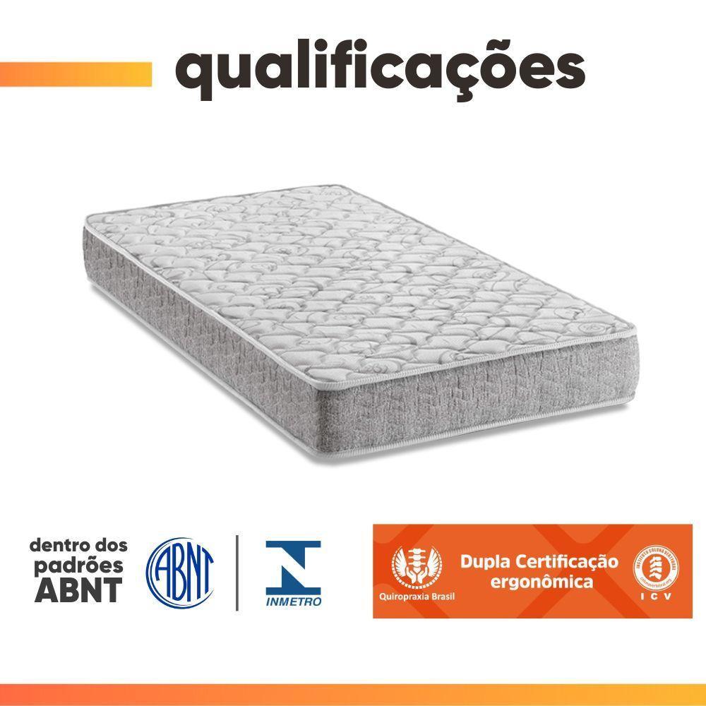 Cama Box Baú Solteiro D33 Inducol Soft 88x188x58cm Cbp Cinza - 8