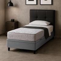 Cama Box Baú Solteiro D33 Inducol Soft 88x188x58cm Cbp Cinza - 6