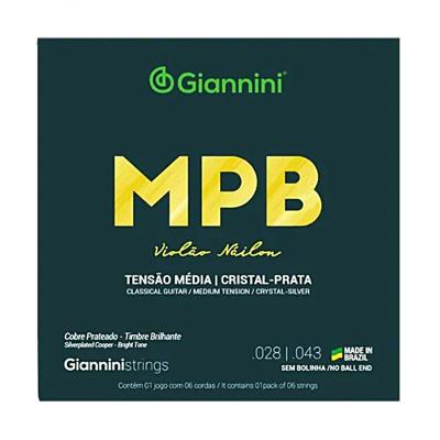 Encordoamento Violão Nylon Tensão Média Mpb Giannini