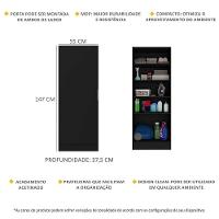 Armário Multiuso Lavanderia Com 1 Porta Multimóveis Preto - 7