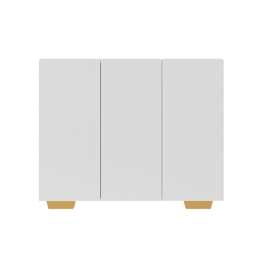 Armário Lavanderia Com 3 Portas 90 Cm Mp5034 Branco/Natural - 10