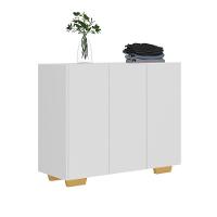 Armário Lavanderia Com 3 Portas 90 Cm Mp5034 Branco/Natural - 3