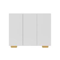 Armário Lavanderia Com 3 Portas 90 Cm Mp5034 Branco/Natural - 10