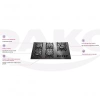 Cooktop 5 Bocas Dako Diplomata Mesa De Vidro Preto Bivolt - 5