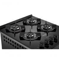 Fogão 4 Bocas De Embutir Dako Supreme Mesa De Vidro Preto Bivolt