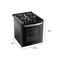 Fogão 4 Bocas De Embutir Dako Supreme Mesa De Vidro Preto Bivolt - 7