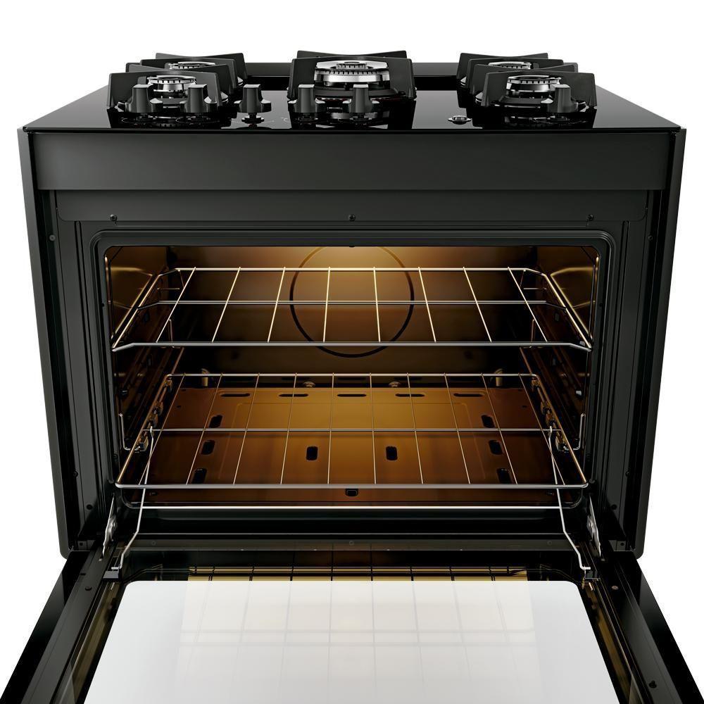 Fogão 5 Bocas Embutir Dako Supreme Mesa De Vidro Bivolt - Preto Preto - 5