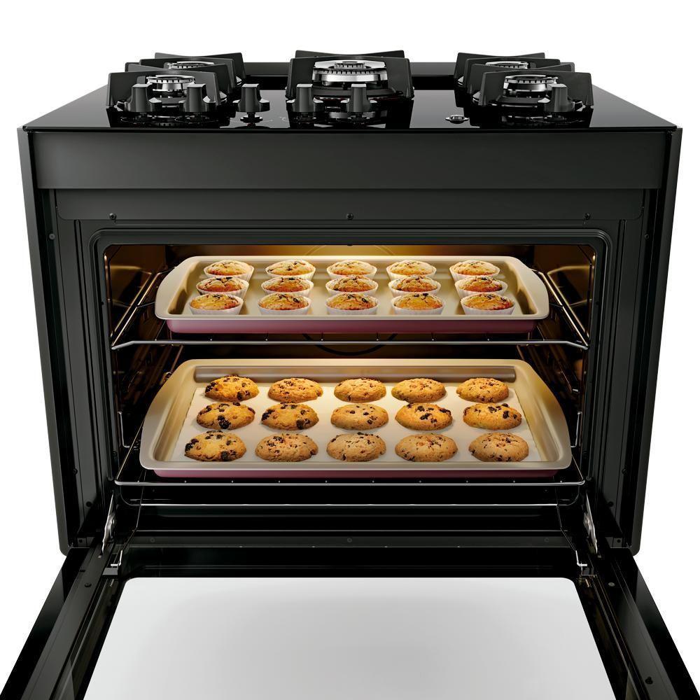 Fogão 5 Bocas Embutir Dako Supreme Mesa De Vidro Bivolt - Preto Preto - 6