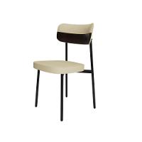 Cadeira Alloa Fixa Com 4 Pés 50 X 44,7 X 83,8 Cm Com 1 Un. Corriente Areia- Courino Café - 1