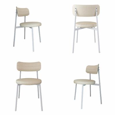 Conjunto 4 Cadeiras De Jantar Kyta Corriente Cinza Claro/courino Preto -est.branca