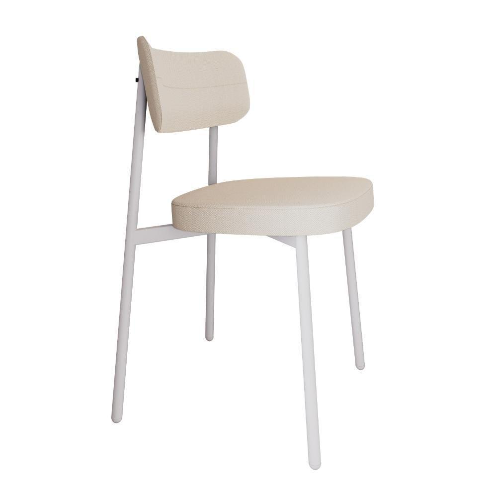 Conjunto 6 Cadeiras De Jantar Alloa Corriente Palha - Est. Branca Corriente Palha - 2