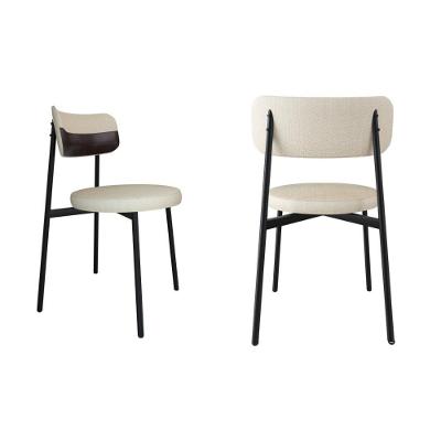 Conjunto 2 Cadeiras De Jantar Kyta Corriente Cinza Claro/courino Preto -est.preta