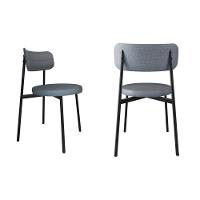 Conjunto 2 Cadeiras De Jantar Kyta Corriente Cinza Claro/courino Preto -est.preta - 3