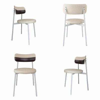 Conjunto 4 Cadeiras De Jantar Kyta Corriente Areia/courino Café -est.branca