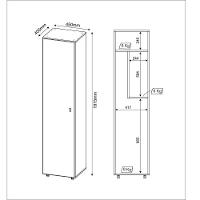 Armário Lavanderia Multiuso Com 1 Porta Cr30013 Branco - 3