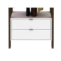 Armário Closet Com 2 Gavetas Cr35001 Branco/Nogal - 3