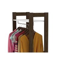 Armário Closet Com 2 Gavetas Cr35001 Branco/Nogal