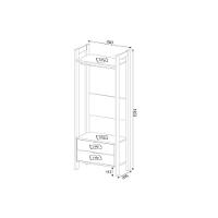 Armário Closet Com 2 Gavetas Cr35001 Branco/Nogal - 5