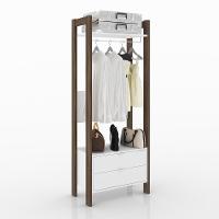 Armário Closet Com 2 Gavetas Cr35001 Branco/Nogal - 6