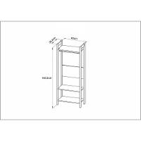 Armário Closet Com Prateleira Cr35007 Branco/Nogal