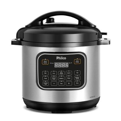 Panela de Pressão Elétrica Philco PPP80 8L 1200W com Timer e Manter Aquecido 110V