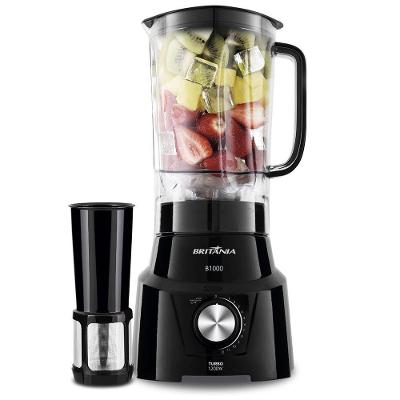 Liquidificador Britânia B1000P Pro Maxx 1200W 3L com Filtro e Função Ice 12 Velocidades Preto 220V