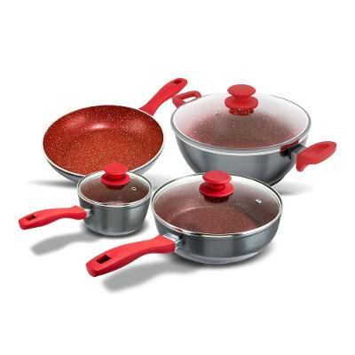Conjunto de Panelas Redstone PKT407 4 Peças Alumínio com Revestimento Cerâmico Antiaderrente Philco