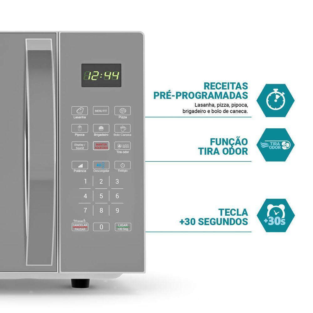 Micro-ondas Philco 25L 1100W Limpa Fácil PM26S 110V - 2