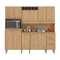 Armário De Cozinha Amanda 11 Portas 2,12mt Amêndoa - 1