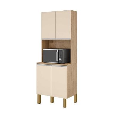 Paneleiro Cozinha Isabela 4 Portas Amêndoa Off White